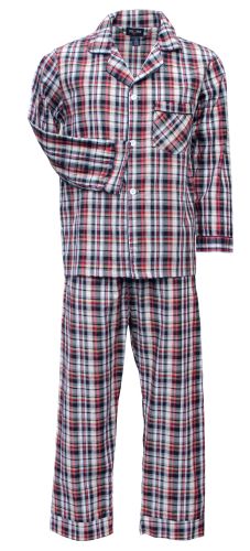 Cotton Blend Long Sleeve Broadcloth Pajamas to Size 7XB and 4X Tall