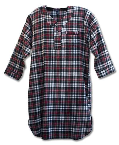 Flannel Nightshirt in 3X-4X Big and Tall