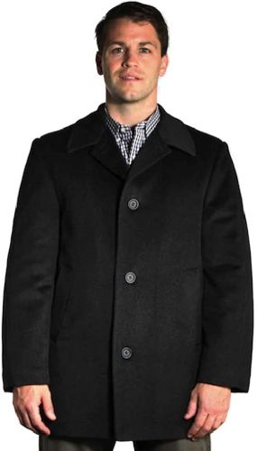 Wool Blend Car Coat to Size 5XB and 4XT in Black and Charcoal
