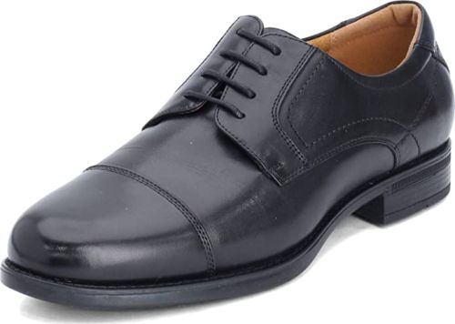 Business Cap Toe Oxford to 5E Widths and Size 18 in Black and Cognac