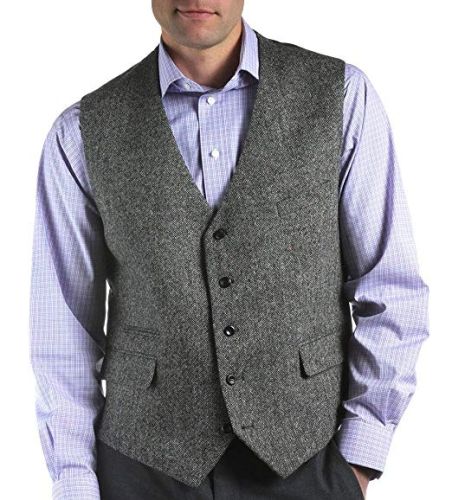 Genuine Irish Donegal Tweed Vests to 4XT