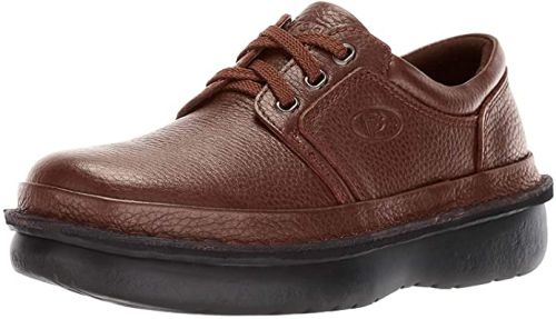 Traditional Village Walker Oxford Casual Shoe to 5E Widths and Size 17 in Brown and Black