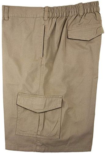 Full Elastic Cargo Shorts to 10X in 4 Colors