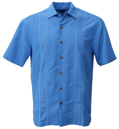 ZigZag Stitch Silk Like Panel Shirt to 6X Tall in 5 Colors