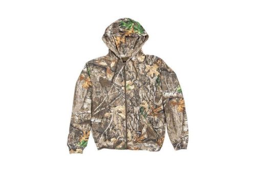 Camo Heavyweight Lined Thermal Zipper Sweatshirt Jacket for Hunting to Size 8X Big and 8X Tall