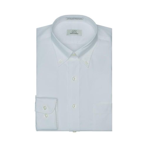 Luxury All Cotton Classic Button Down Dress Shirts to Size 22 Neck in 2 Colors