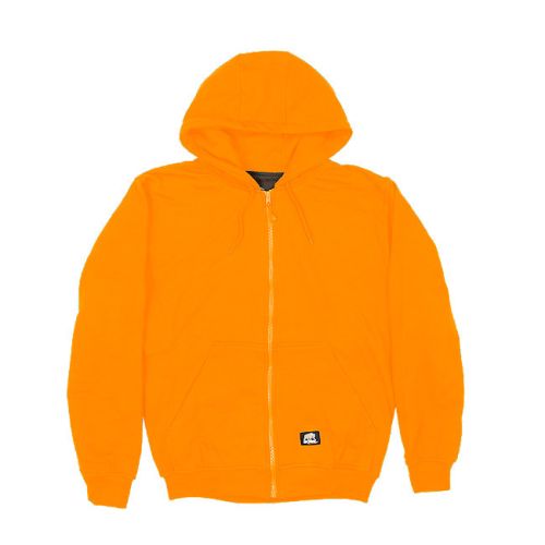 Solid Orange or Yellow Thermal Lined Hooded Sweatshirt Jacket to Size 8XB & 8XT 