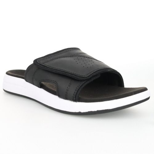 Slide Sandal with Hook and Loop Closure to Size 15 and Extra Wide 5E Widths