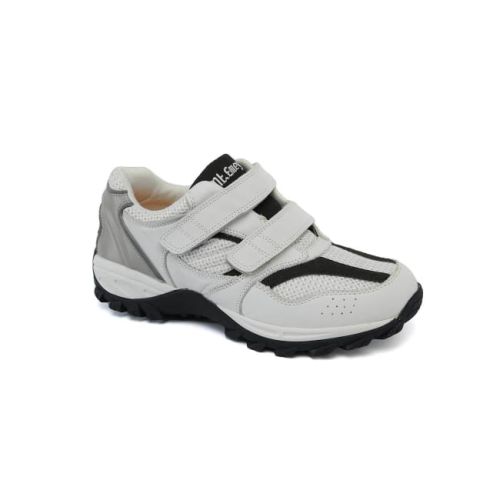 Extra Depth Athletic Velcro Sneaker in White or Black to Size 17 and 9E Widths