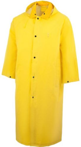 Waterproof Longer Length Rain Jacket to 7X in Black and Yellow