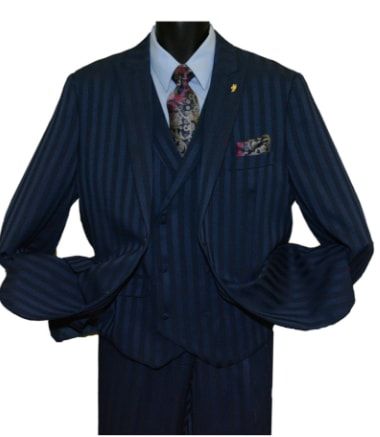 SALE: High-Fashion Tonal Stripe Suit