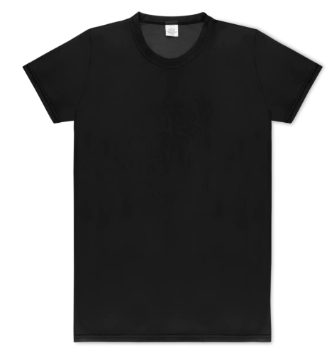 Nylon Crew Neck T-Shirt Under Shirt to Size 6X in Black or White