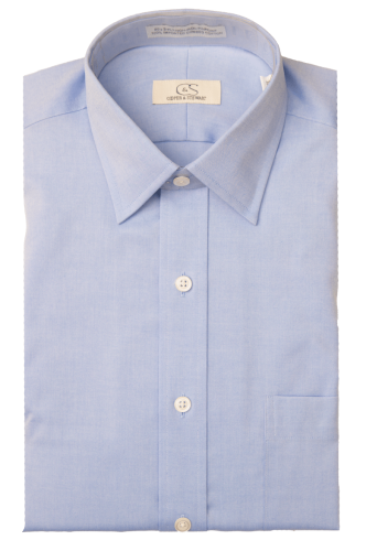 Luxury All Cotton Classic Pinpoint Dress Shirts to Size 22 Neck in 4 Colors