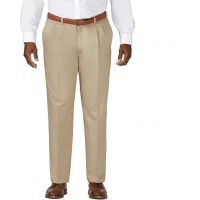Haggar Pleated Cotton Side Flex Expander Pants to Size 60 in 6 Colors